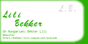 lili bekker business card